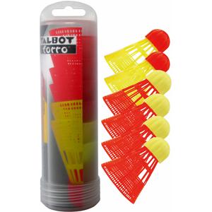 011085-tube-of-6-speedminton-shuttlecocks-sporti-red-yellow-one-size