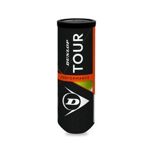 601361-tube-of-3-tennis-balls-dunlop-tour-performance-yellow-one-size