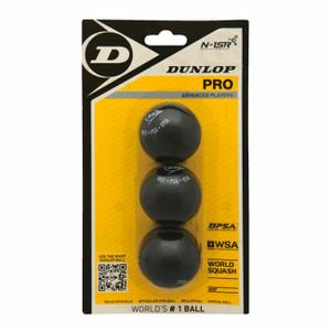 700109-set-of-3-squash-balls-dunlop-pro-blister-black-one-size