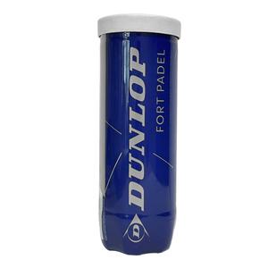 601555-tube-of-3-padel-balls-dunlop-padel-fort-yellow-one-size