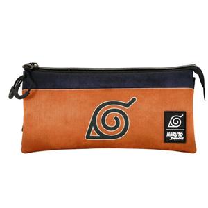 8445118039078-children-s-triple-pencil-case-educa-borras-naruto-shippuden-symbol-orange-23x11x7-cm