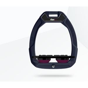 so03pg0508-safety-riding-stirrups-flat-grip-aluminium-black-plum-flex-on-safe-on-aluminum-gray-black-plum-one-size