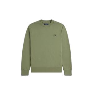 fpm7535-x88-round-neck-sweatshirt-fred-perry-olive-mint