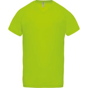 pa476-lime-v-neck-t-shirt-proact-sport-flashy-green