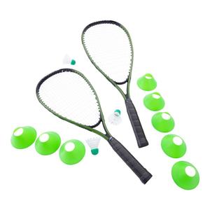 p4f200040-badminton-set-with-2-rackets-3-speed-shuttlecocks-8-plastic-cones-in-a-carry-bag-with-a-hanging-tag-pure4fun-fc-black-green-58x21-cm