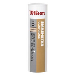 wrt6050wh-set-of-6-shuttlecocks-wilson-smashstar-white-one-size